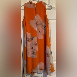 Calvin Klein Orange Floral Dress
